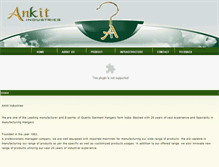 Tablet Screenshot of ankitindustries.com